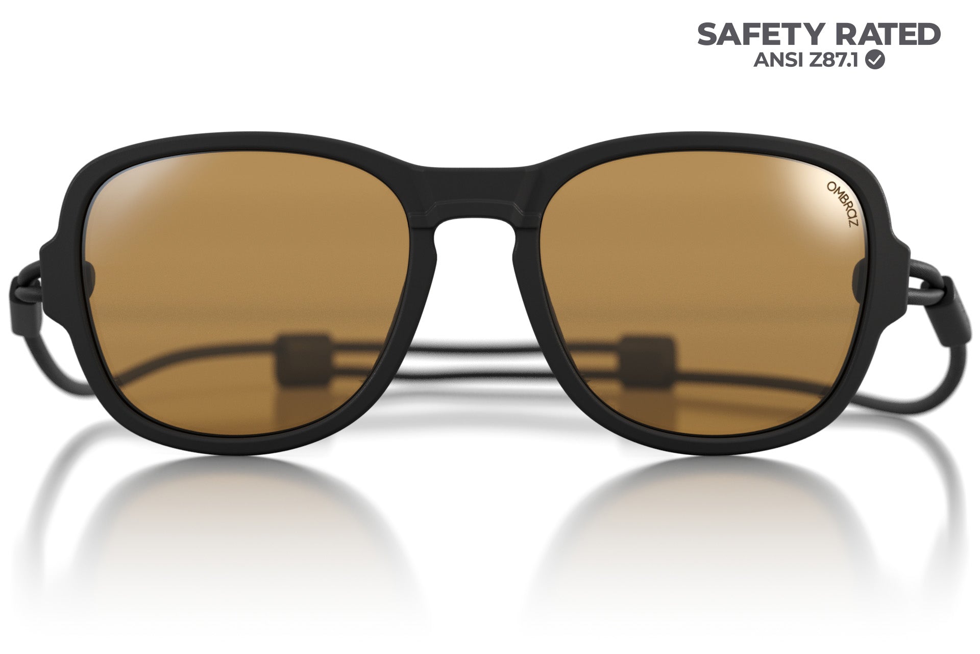 teton_charcoal_yellow Close up of Ombraz teton armless string sunglasses