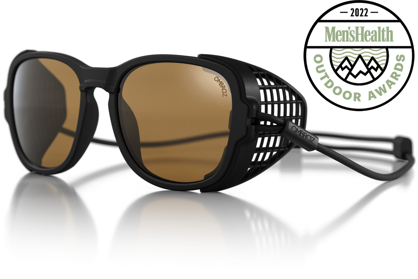 teton_charcoal_yellow_shields Ombraz unisex charcoal yellow Teton armless string sunglasses