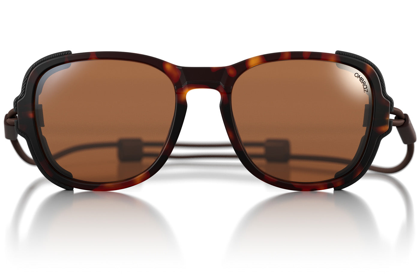 teton_tortoise_brown_shields Ombraz unisex tortoise brown Teton armless string sunglasses