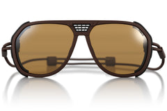 classic_mattebrown_yellow_shields Ombraz unisex matte brown classic armless string sunglasses with visors