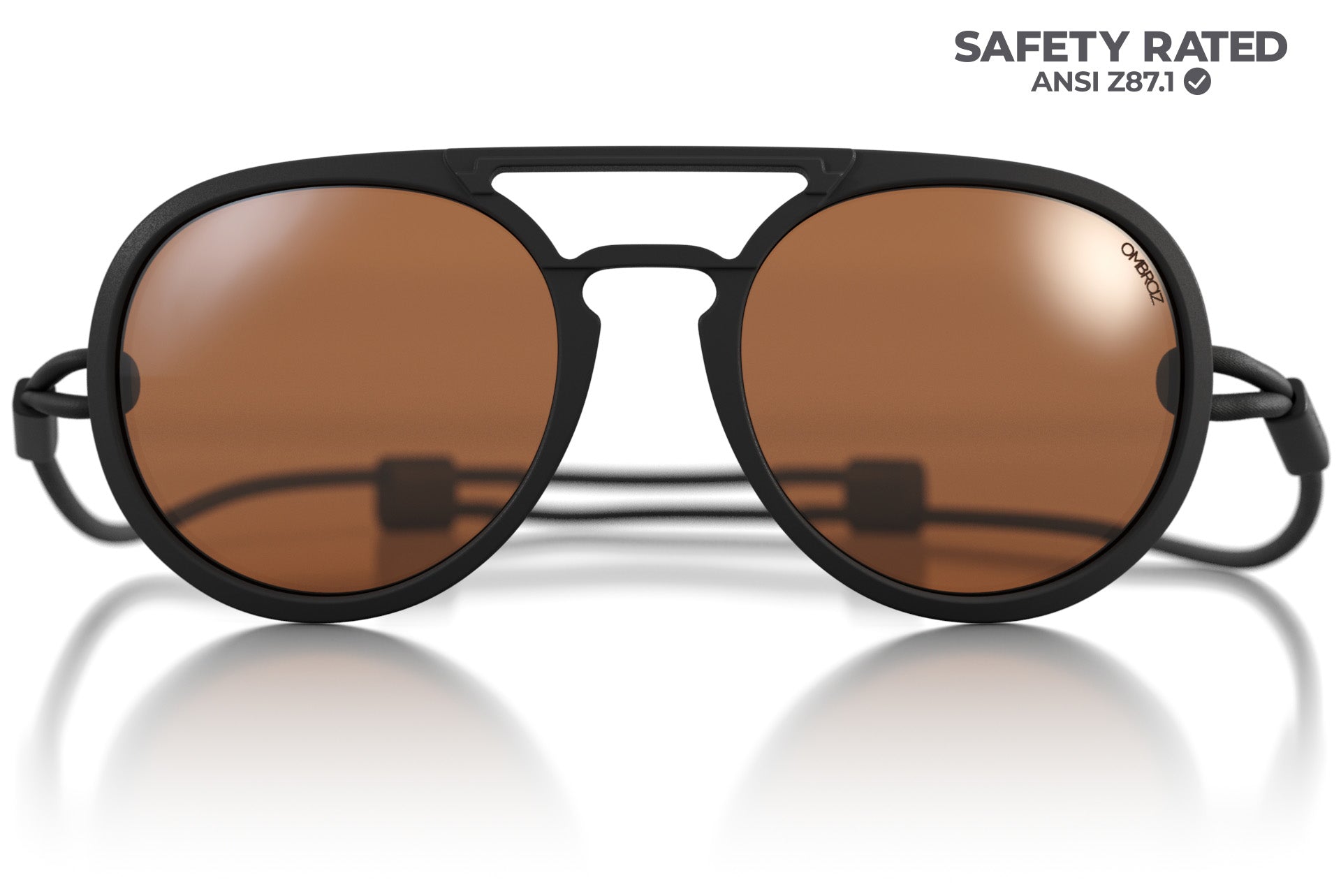 dolomite_charcoal_brown Ombraz unisex dolomite armless sunglasses with strap, gear of the year award