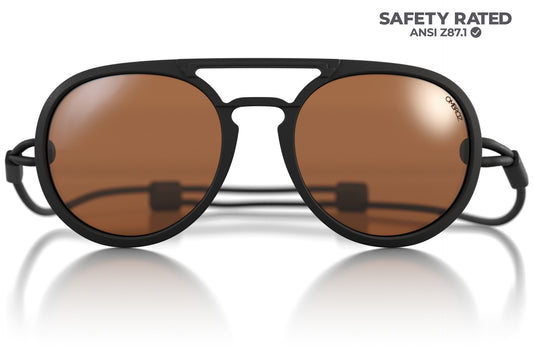 dolomite_charcoal_brown Ombraz unisex dolomite armless sunglasses with strap, gear of the year award