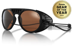 dolomite_charcoal_brown_shields Ombraz unisex charcoal brown Dolomite armless strap sunglasses