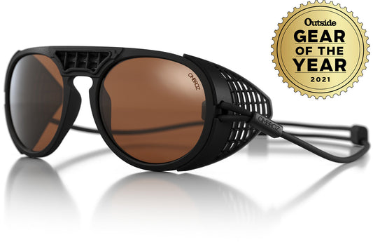 dolomite_charcoal_brown_shields Ombraz unisex charcoal brown Dolomite armless strap sunglasses