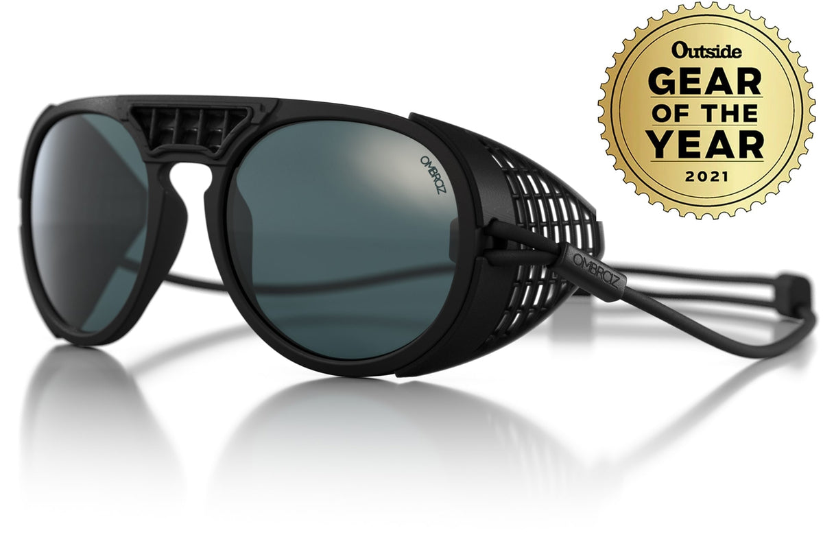 dolomite_charcoal_grey_shields Ombraz unisex charcoal grey Dolomite armless rope sunglasses with visors