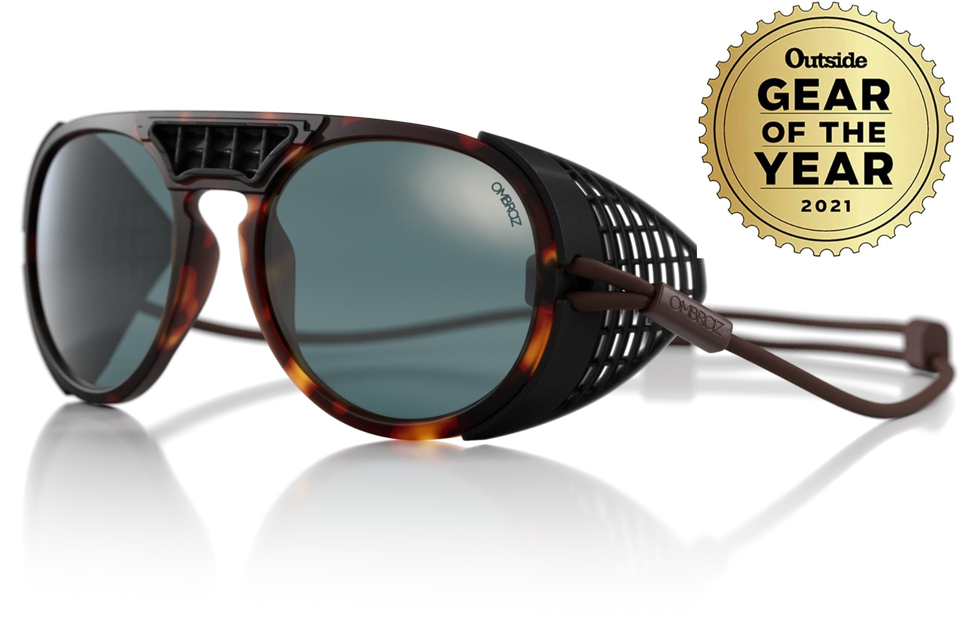 dolomite_tortoise_grey_shields Ombraz unisex tortoise grey Dolomite armless string sunglasses