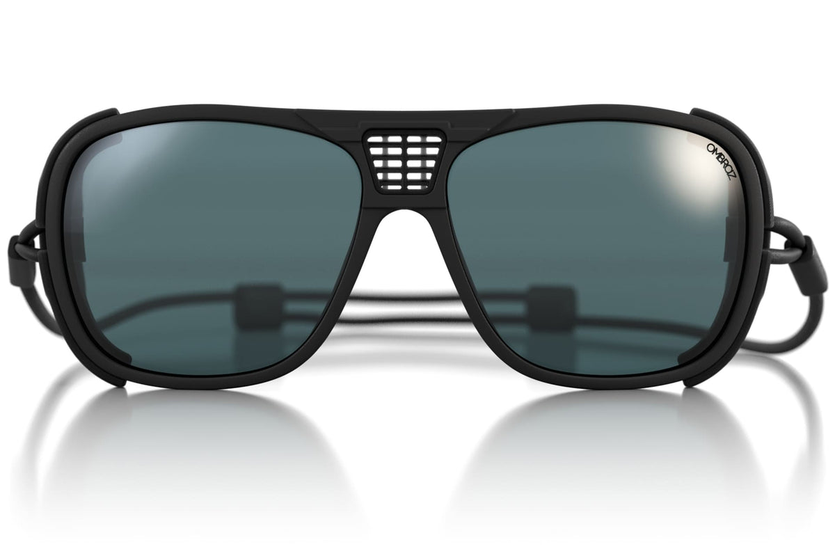 leggero_charcoal_grey_shields Ombraz unisex charcoal grey leggero armless sunglasses with visors