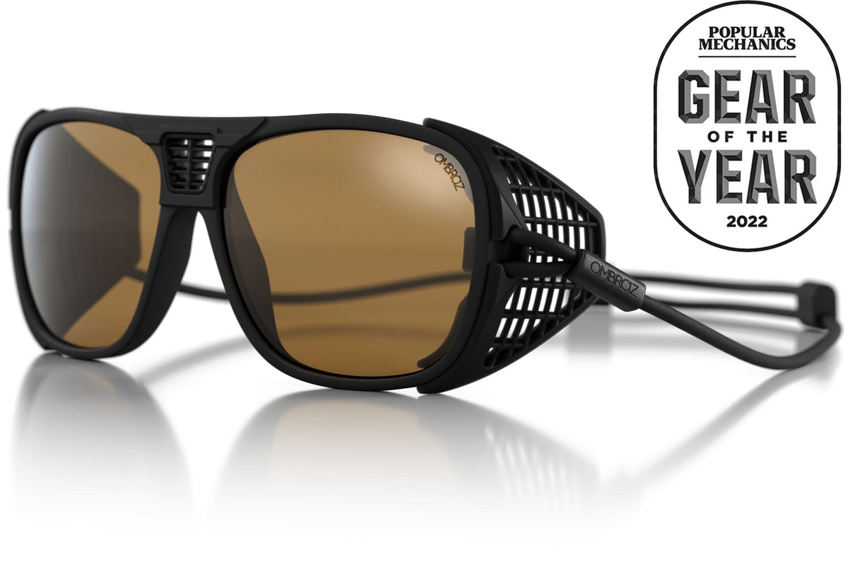 leggero_charcoal_yellow_shields Ombraz unisex charcoal yellow leggero armless string sunglasses with visors