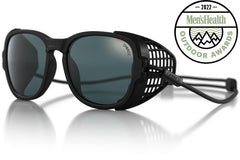 teton_charcoal_grey_shields Ombraz unisex charcoal grey Teton armless strap sunglasses