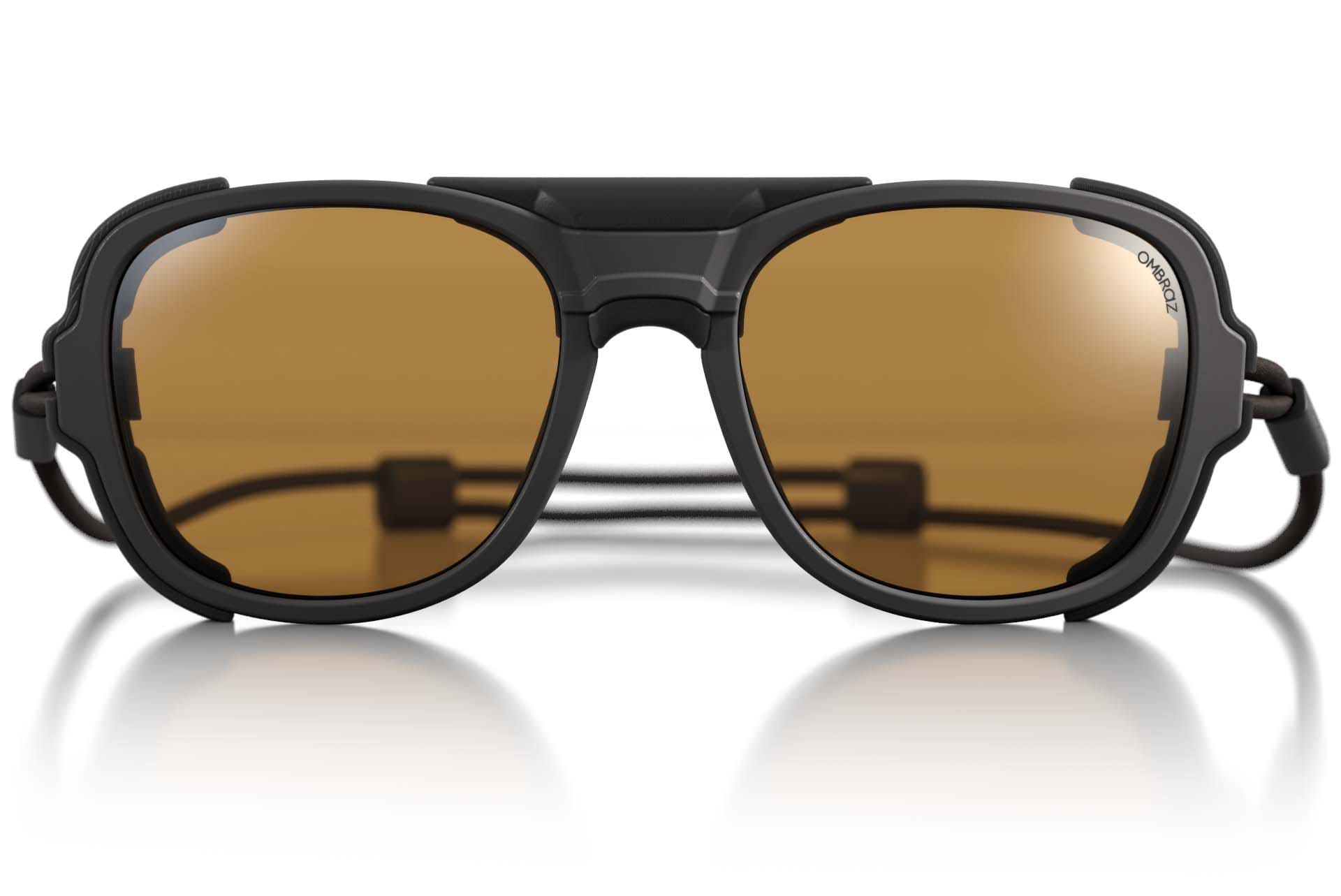teton_charcoal_yellow_shields Ombraz unisex charcoal yellow Teton armless string sunglasses
