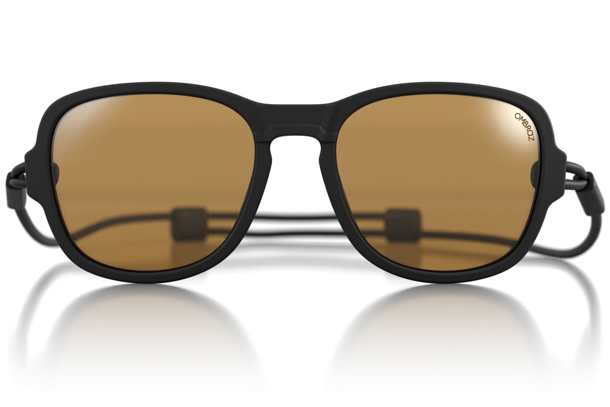 teton_charcoal_yellow Close up of Ombraz teton armless string sunglasses