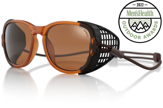 teton_honey_brown_shields Ombraz unisex honey brown Teton armless strap sunglasses