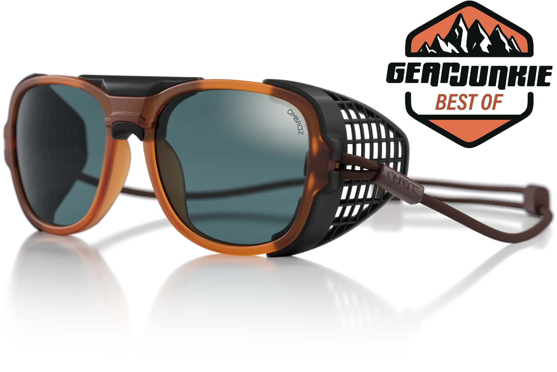 teton_honey_grey_shields Ombraz unisex honey grey Teton armless rope sunglasses