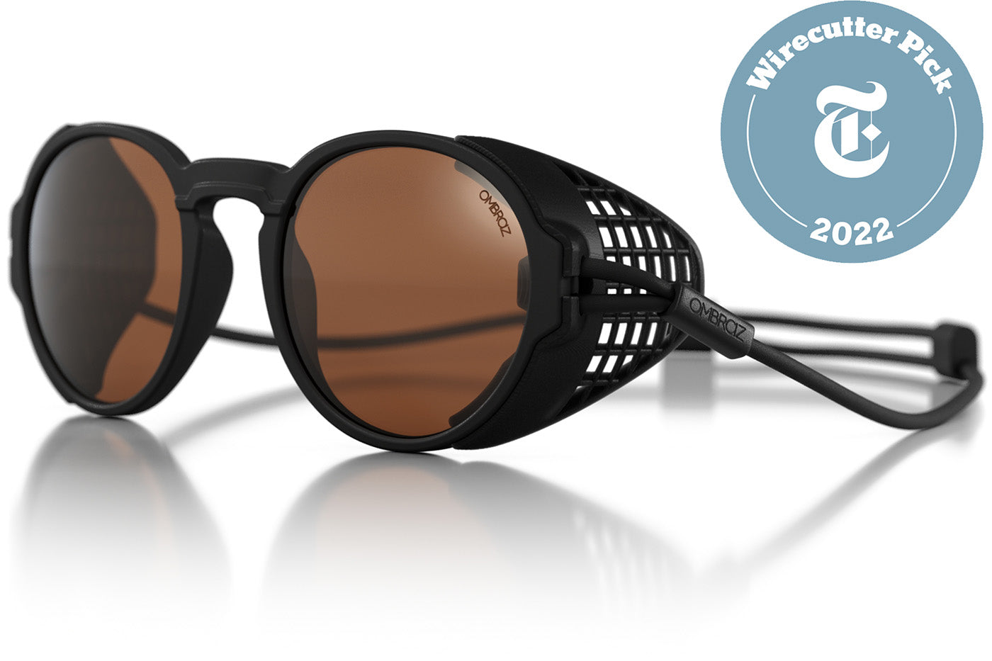 viale_charcoal_brown_shields Ombraz unisex charcoal brown viale armless string sunglasses with visors