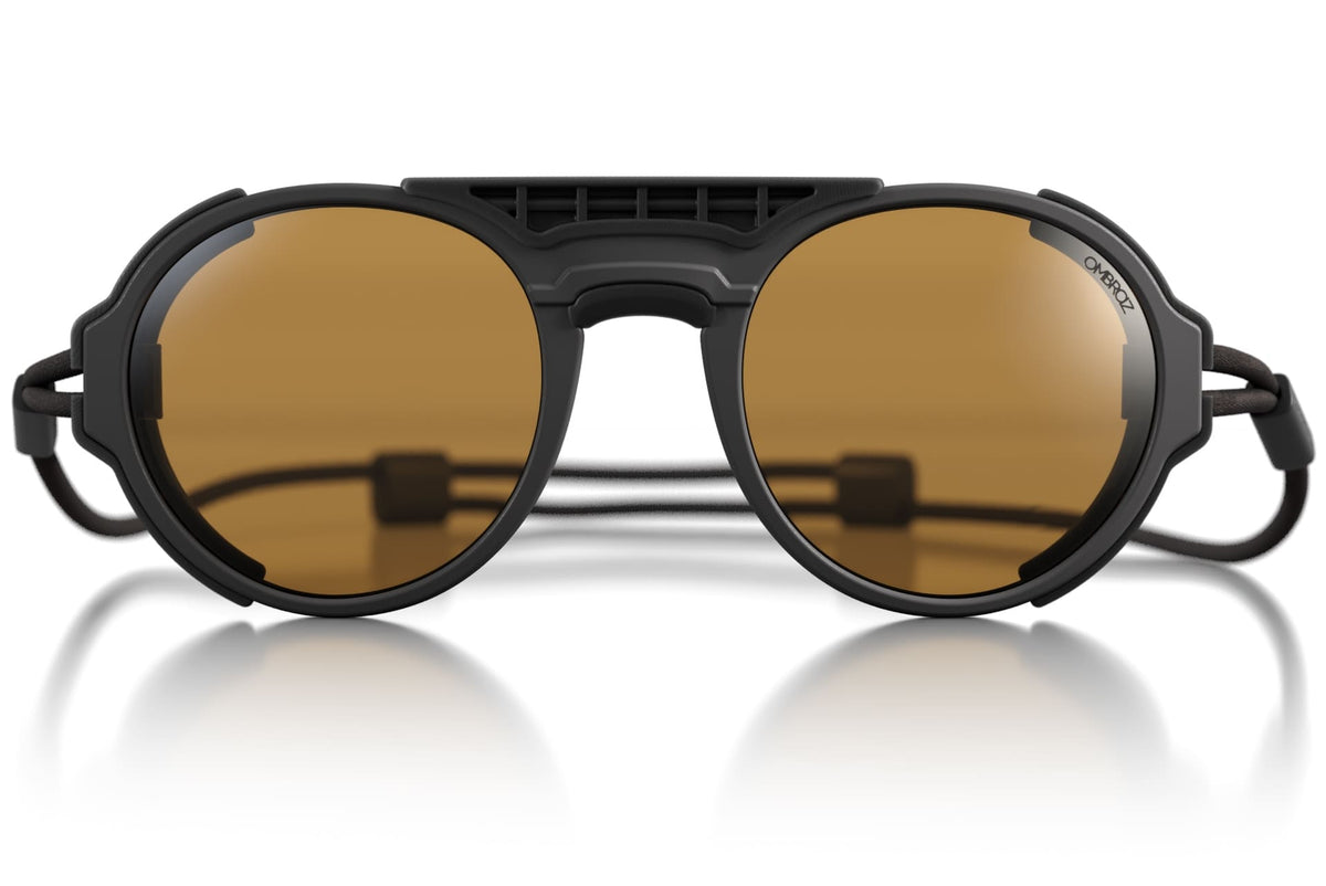 viale_charcoal_yellow_shields Ombraz unisex charcoal yellow viale armless strap sunglasses with visors