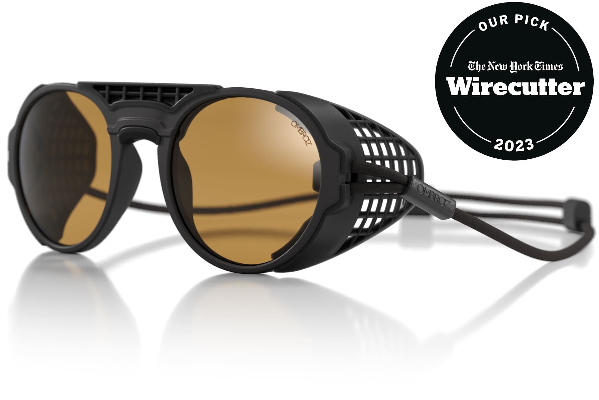 viale_charcoal_yellow_shields Ombraz unisex charcoal yellow viale armless rope sunglasses with visors