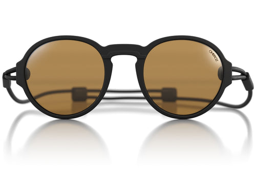 viale_charcoal_yellow Close up of Ombraz viale armless sunglasses with cord