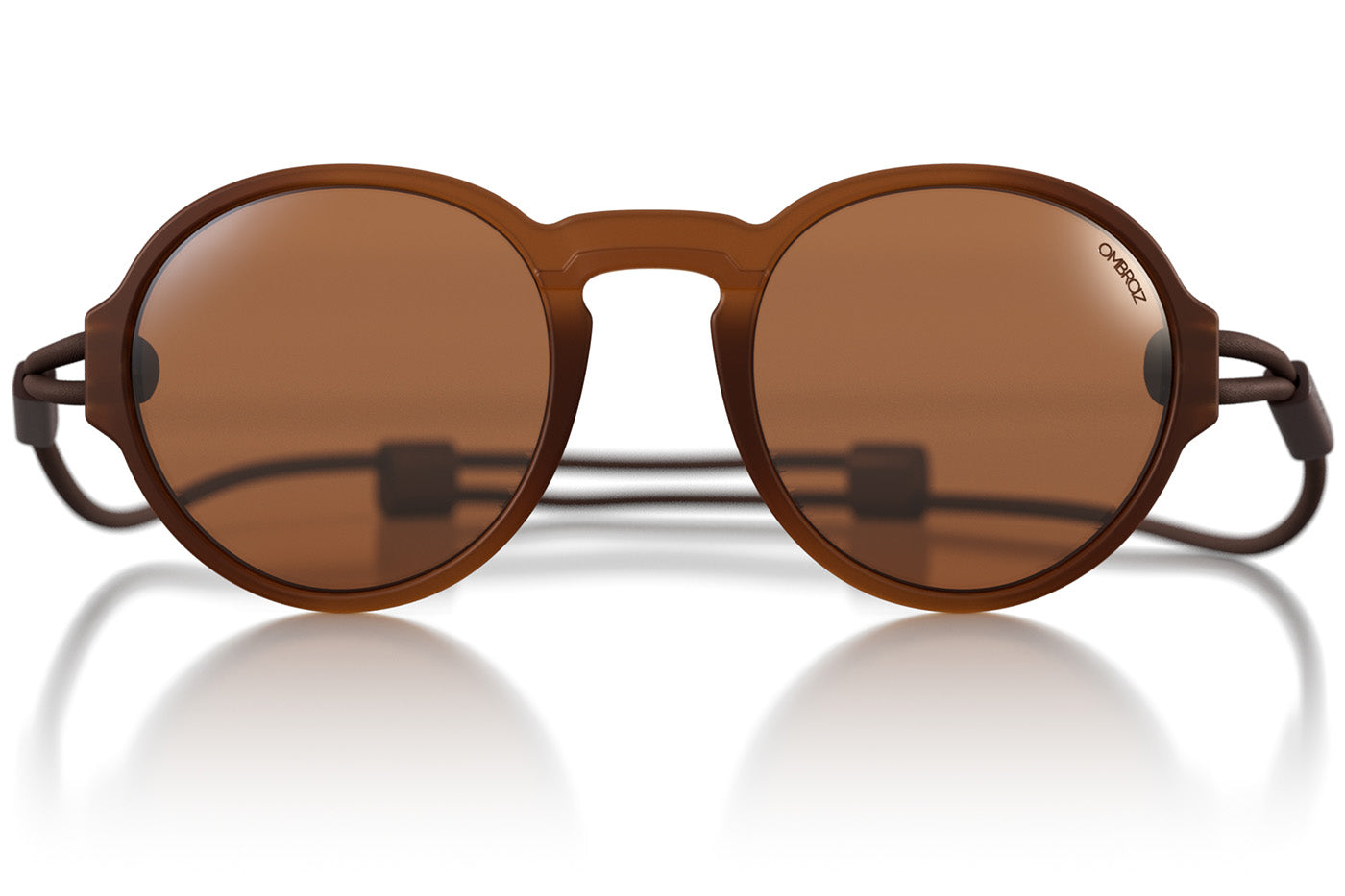 viale_dusk_brown Close up of Ombraz viale armless rope sunglasses