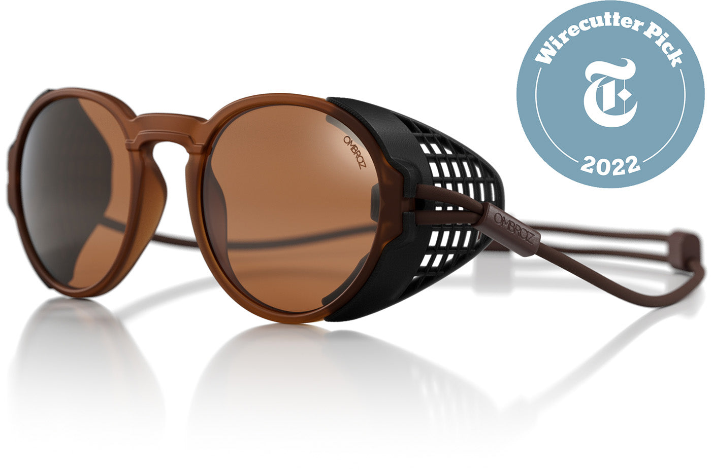 viale_dusk_brown_shields Ombraz unisex dusk brown Viale armless strap sunglasses with visors