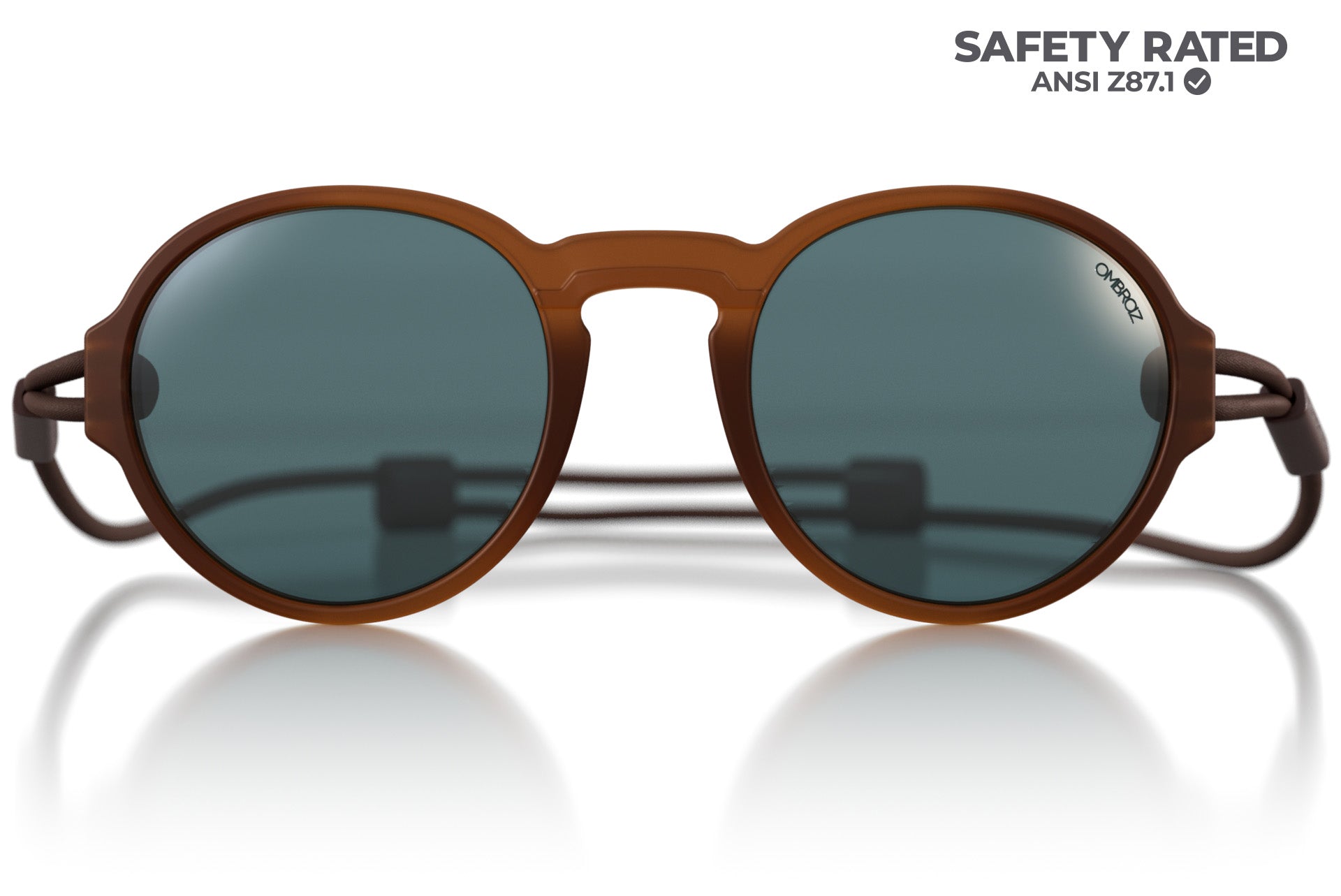 viale_dusk_grey Close up of Ombraz viale armless strap sunglasses