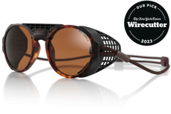 viale_tortoise_brown_shields Ombraz unisex tortoise brown Viale armless string sunglasses with visors