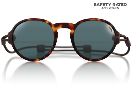 viale_tortoise_grey Close up of Ombraz viale armless rope sunglasses