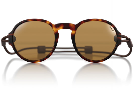 viale_tortoise_yellow Close up of Ombraz armless string sunglasses