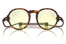VIALE_tortoise_blocker Close up of Ombraz armless string sunglasses