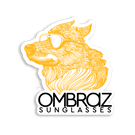 Ombraz armless string sunglasses - Orange Wolfy Boi Sticker