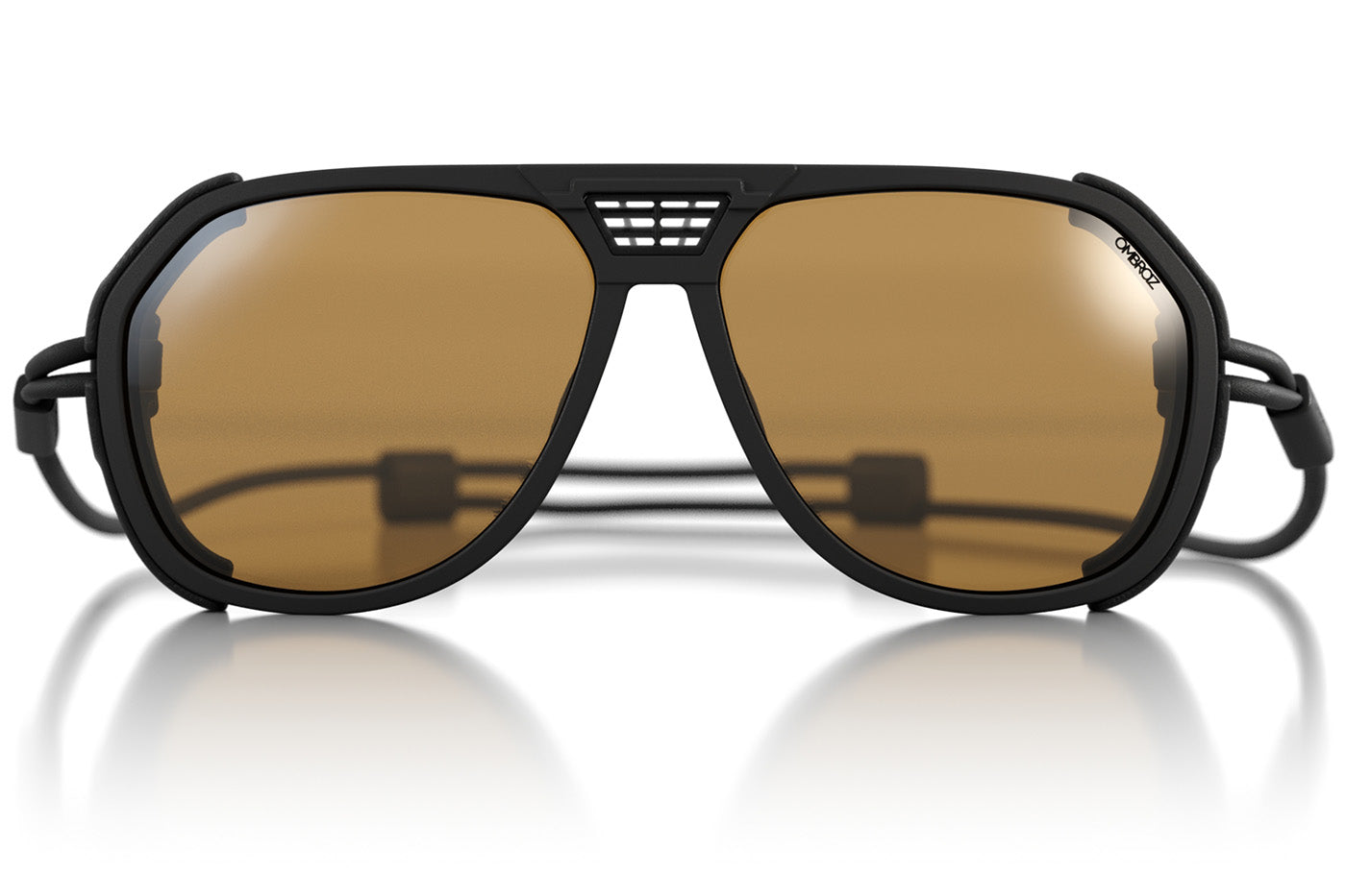 classic_charcoal_yellow_shields Ombraz unisex charcoal yellow classic armless rope sunglasses with visors