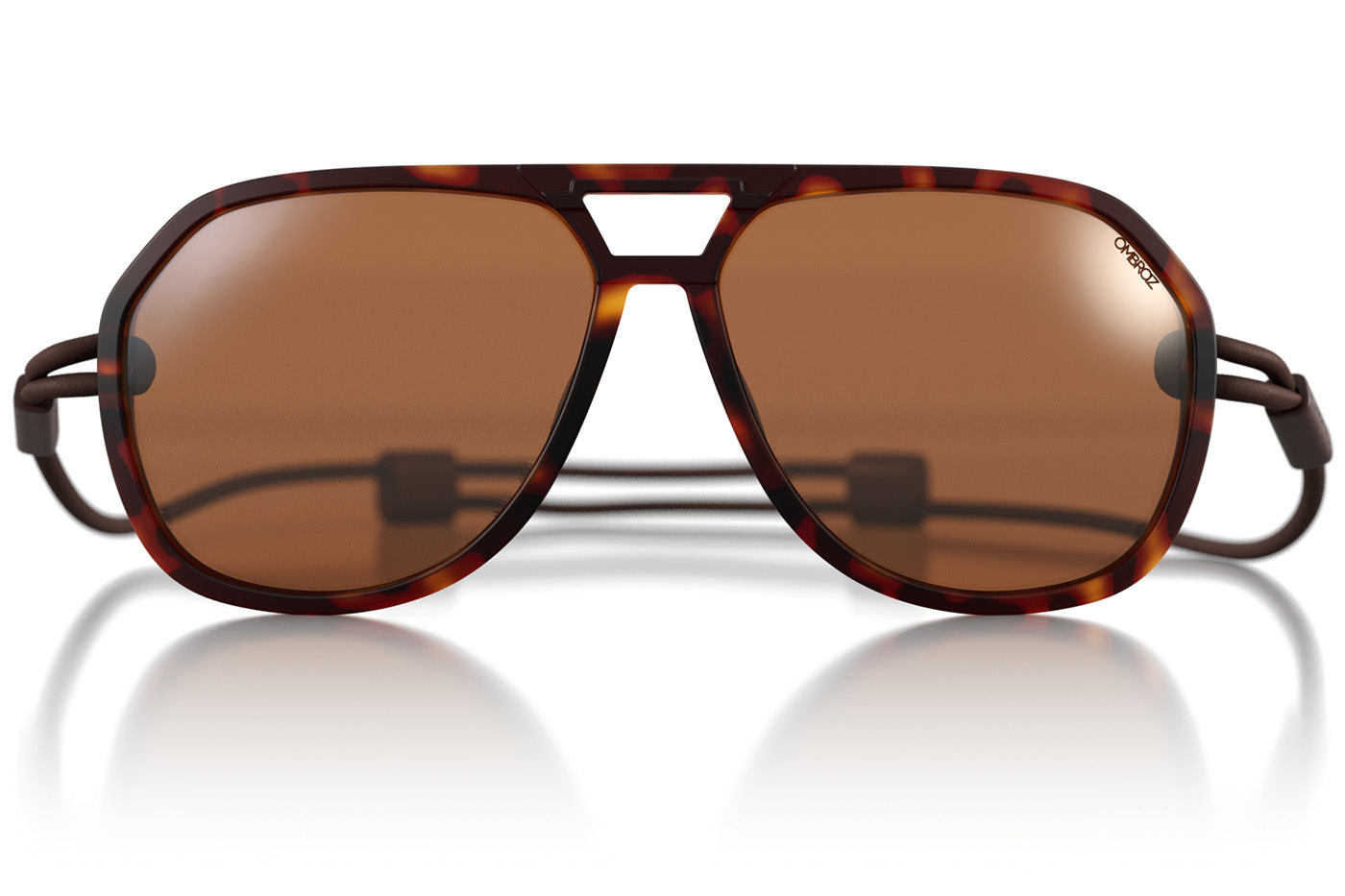 Tortoise_brown Ombraz unisex tortoise brown classic armless sunglasses with strap