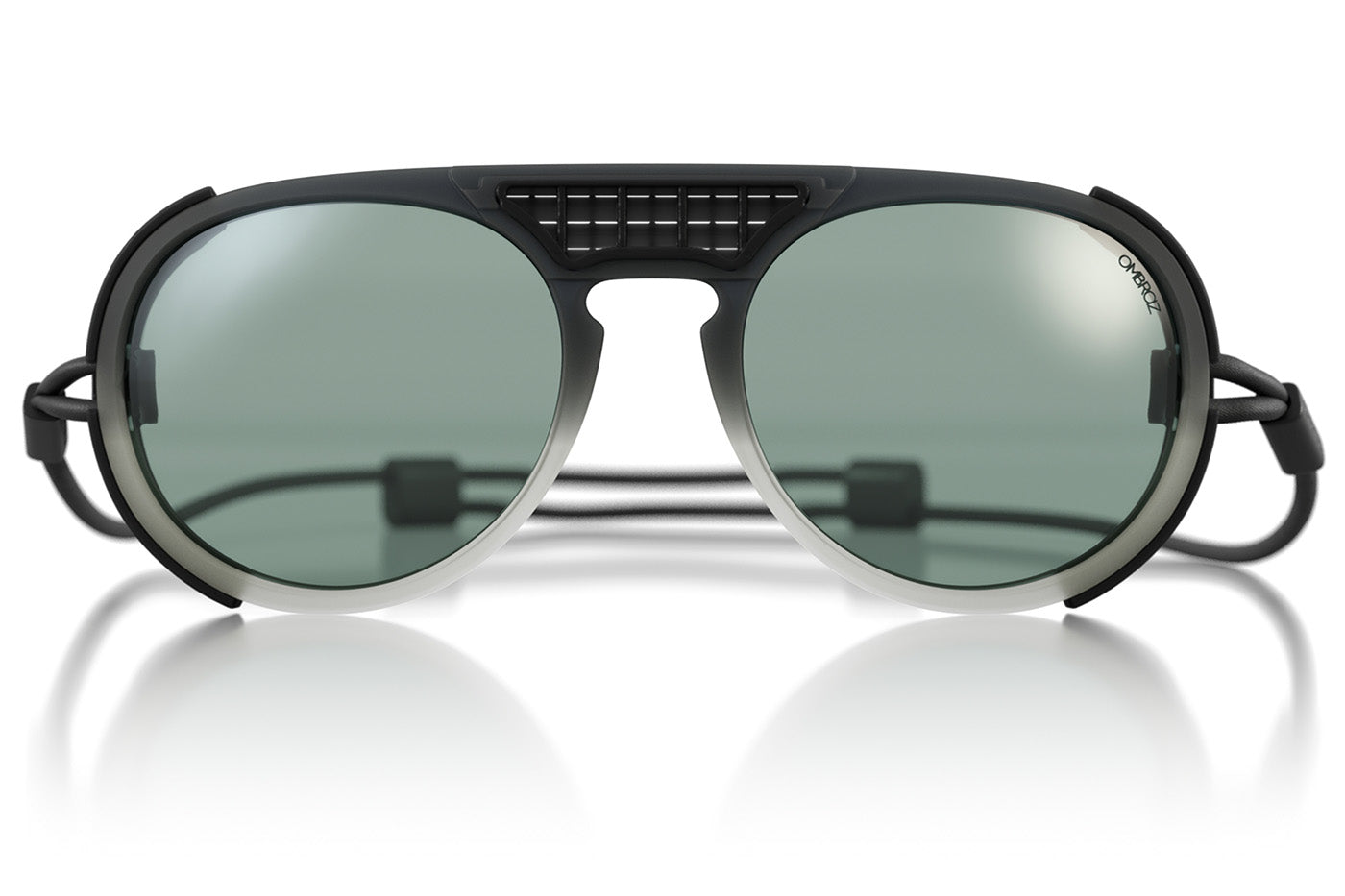 black_ice_silver_mirror_shields Ombraz unisex limited edition black ice armless string sunglasses with visors