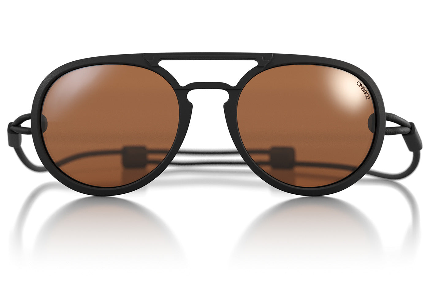 dolomite_charcoal_brown Ombraz unisex dolomite armless sunglasses with strap, gear of the year award