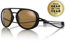 dolomite_charcoal_yellow Tilted shot of Ombraz UNISEX armless string sunglasses, gear of the year award