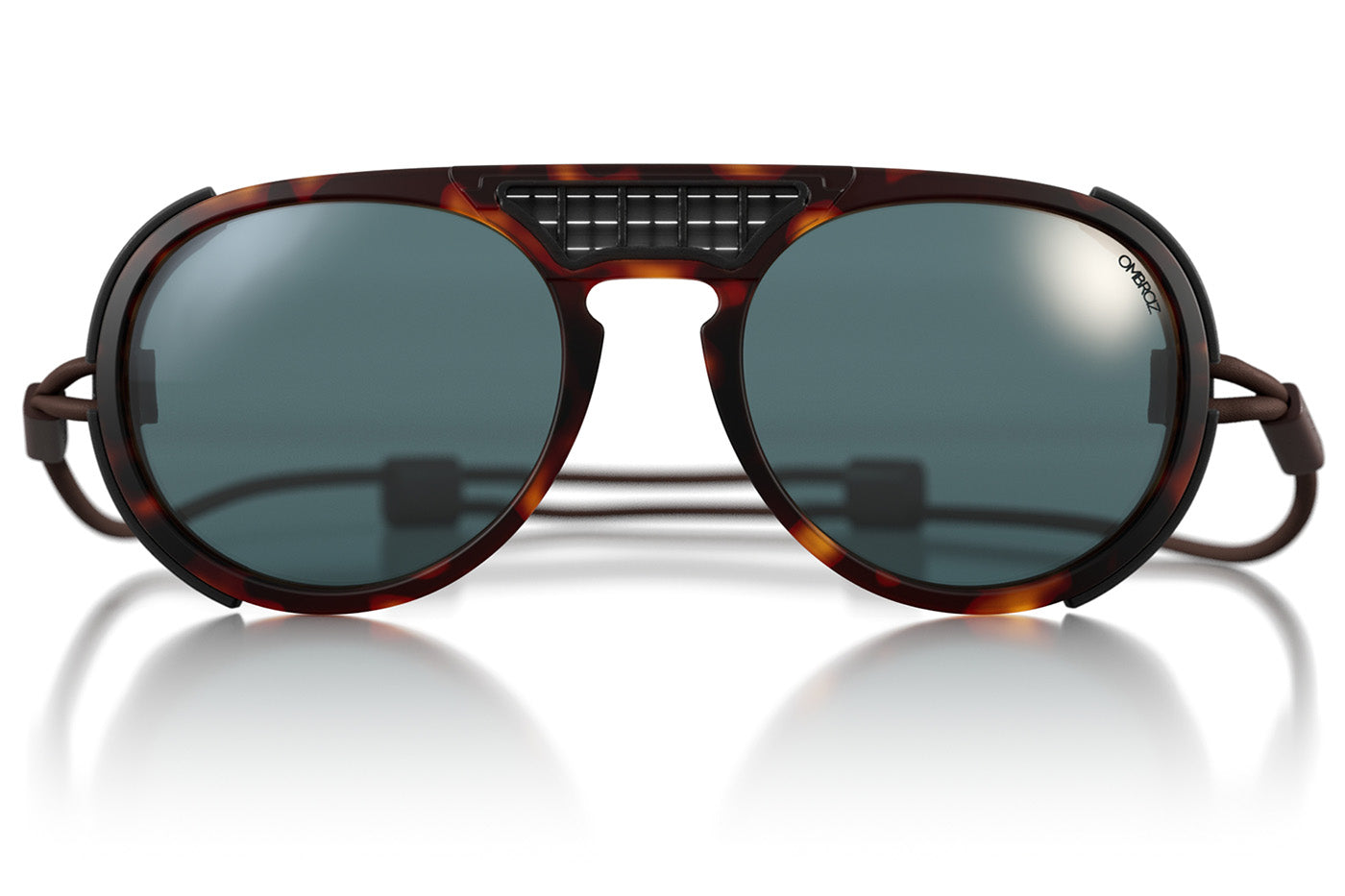 dolomite_tortoise_grey_shields Ombraz unisex tortoise grey Dolomite armless strap sunglasses