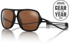 leggero_charcoal_brown_side Side shot of Ombraz leggero charcoal brown unisex armless sunglasses with strap