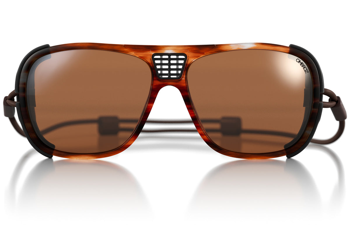 Ember_brown_shields Ombraz unisex ember brown leggero armless rope sunglasses with visors