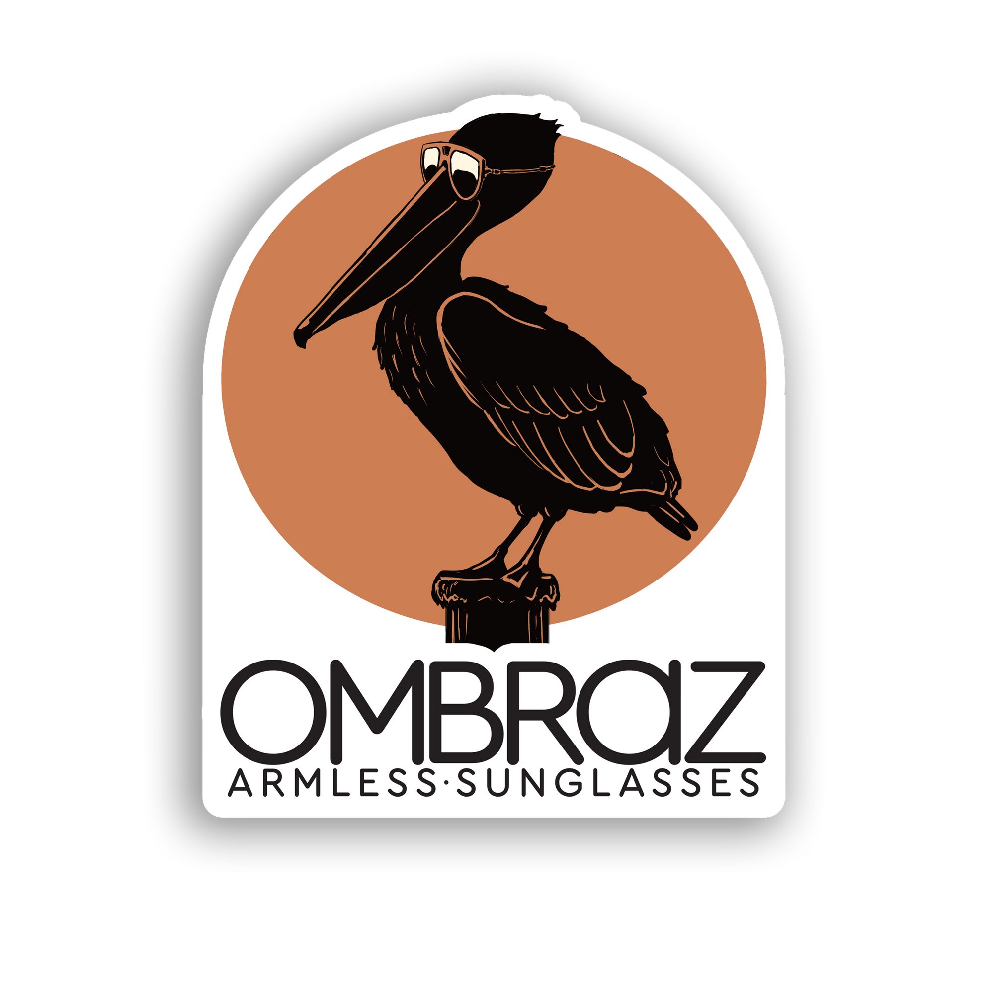 Ombraz armless rope sunglasses Pelican sticker