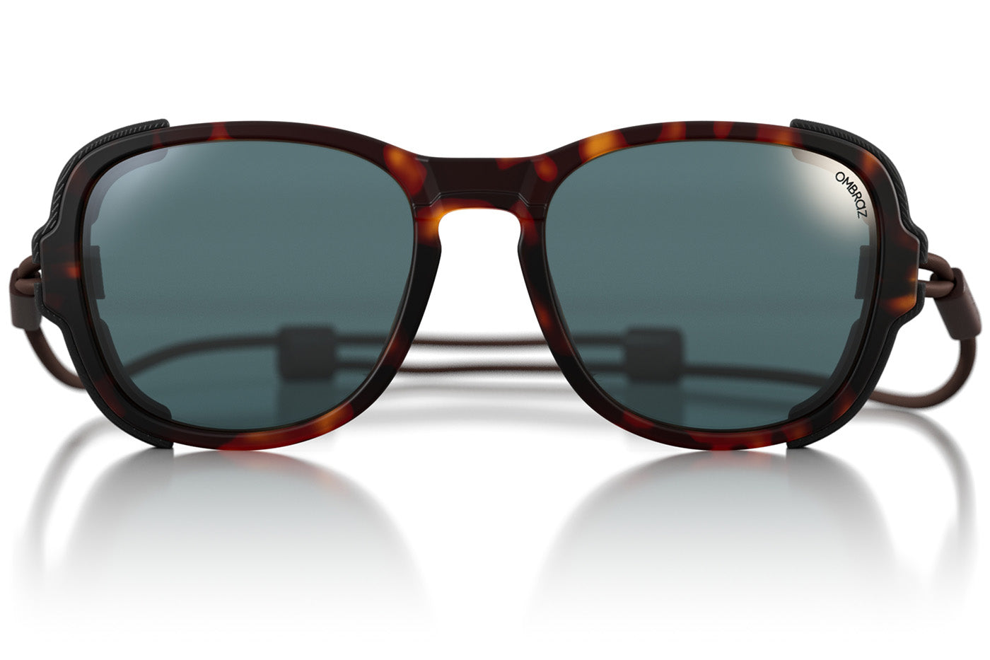 teton_tortoise_grey_shields Ombraz unisex tortoise grey Teton armless strap sunglasses