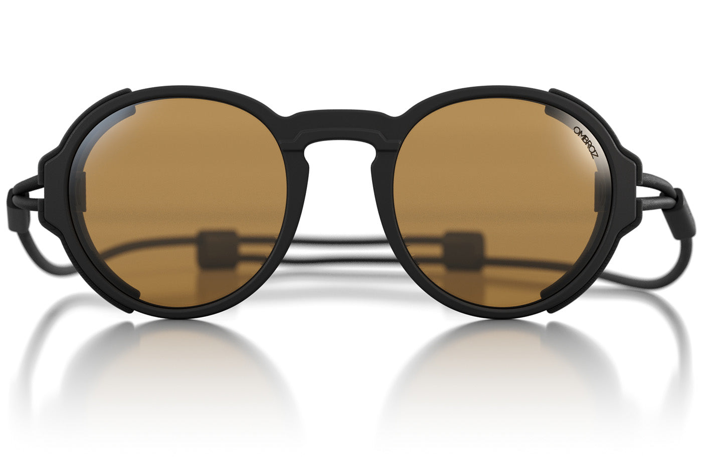 viale_charcoal_yellow_shields Ombraz unisex charcoal yellow viale armless strap sunglasses with visors