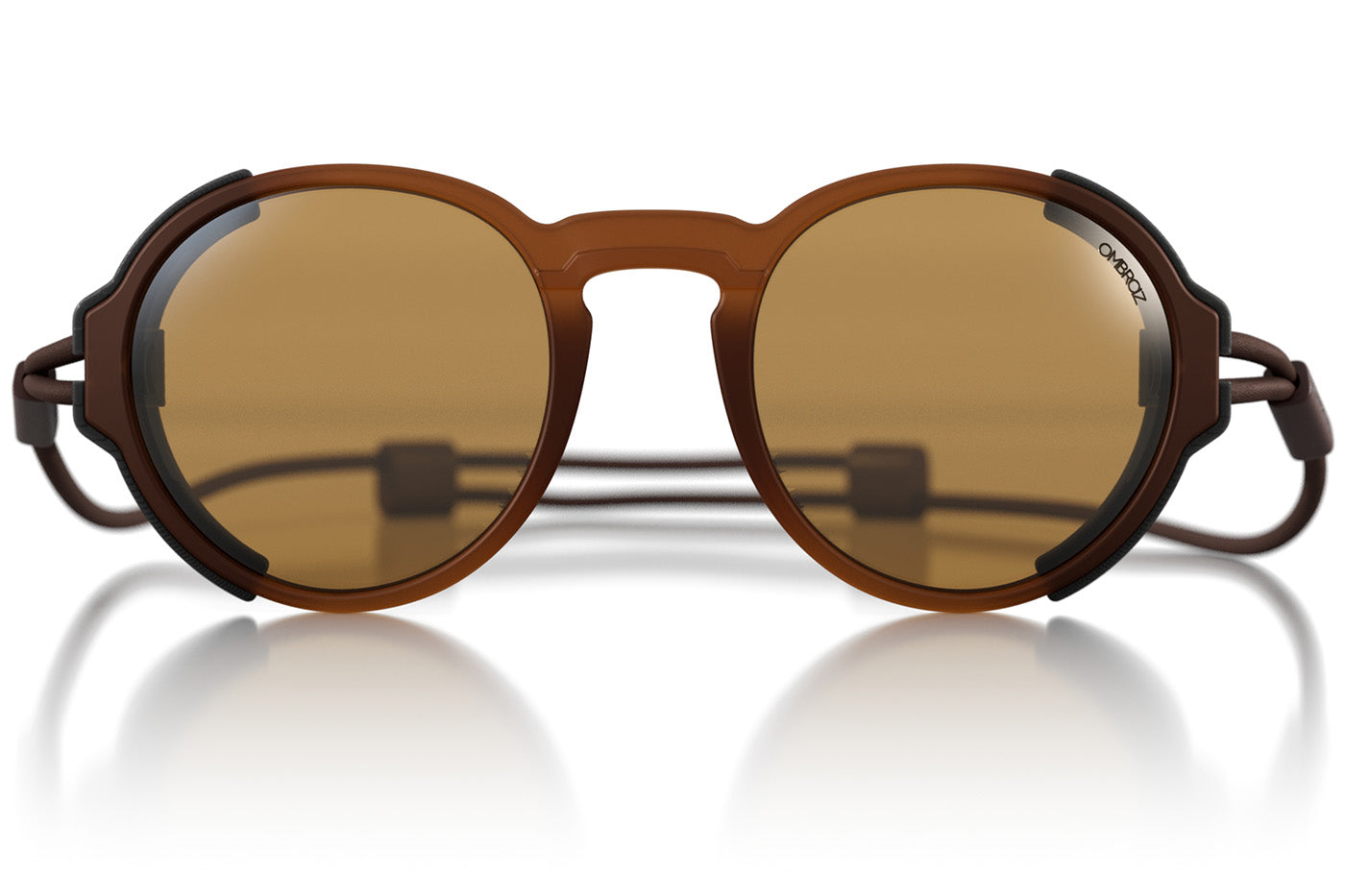 viale_dusk_yellow_shields Ombraz unisex dusk yellow Viale armless string sunglasses with visors