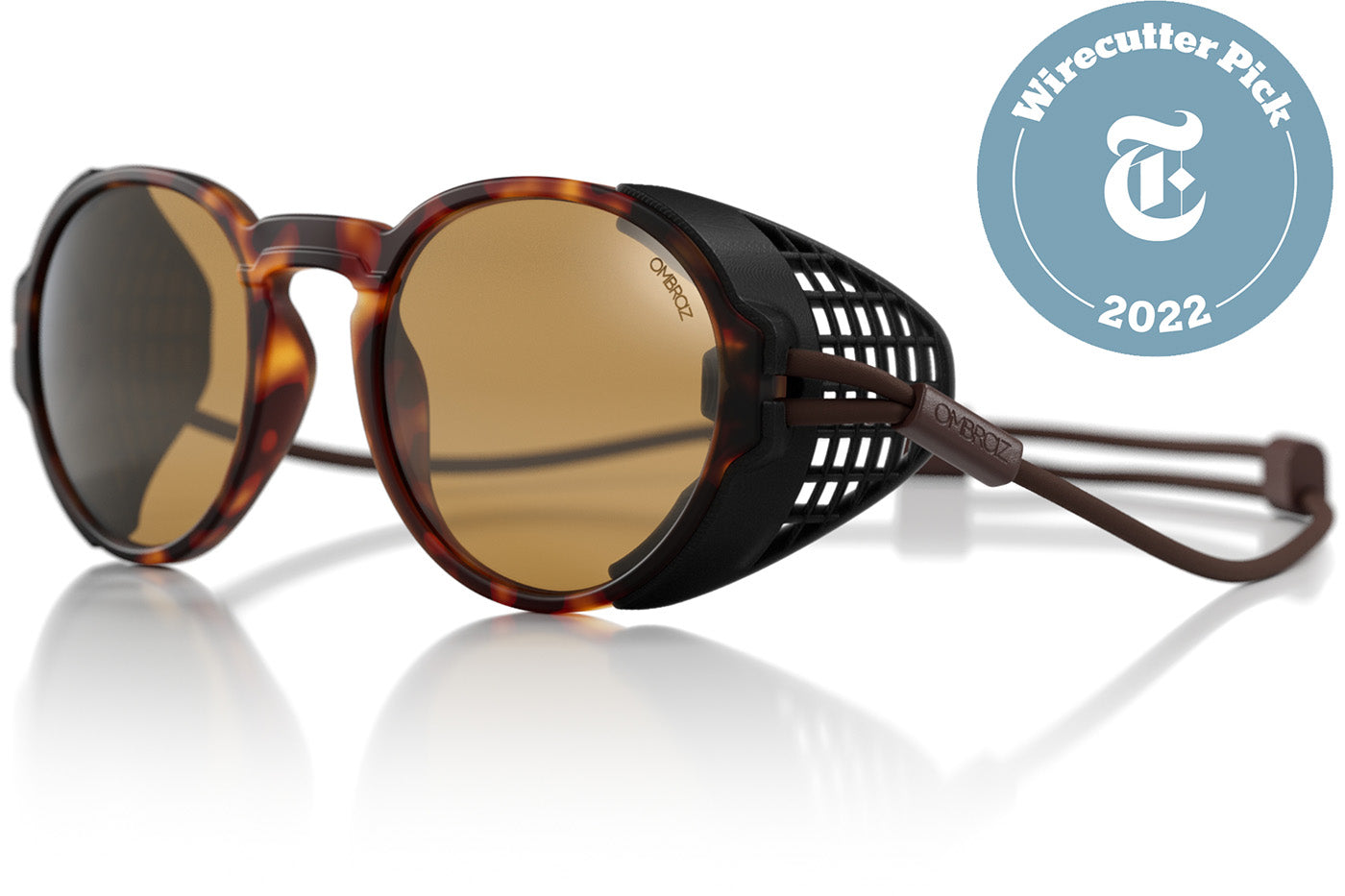 viale_tortoise_yellow_shields Ombraz unisex tortoise yellow Viale armless strap sunglasses with visors